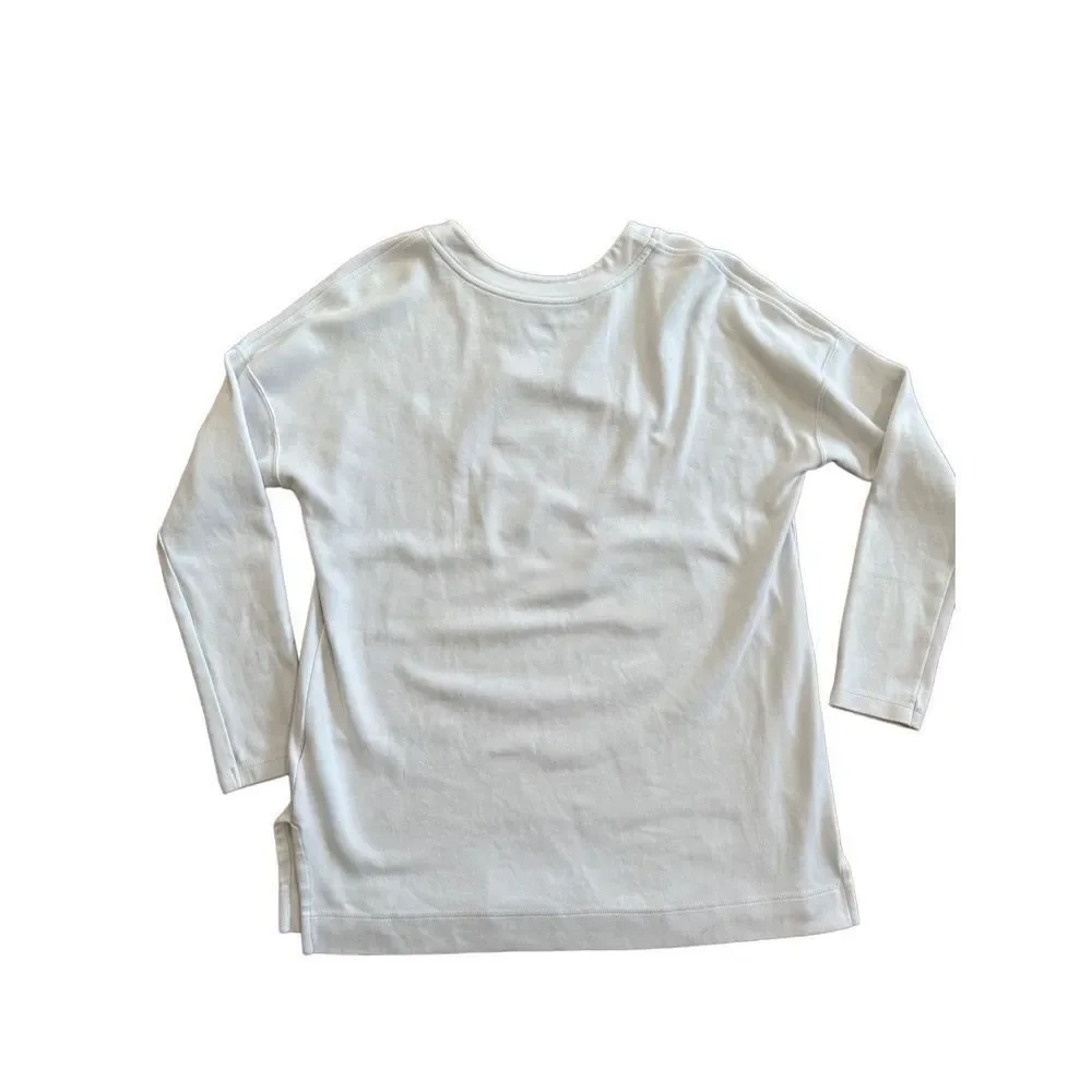 Nike Women's Rally‎ Metallic Fleece Crewneck Sweatshirt Ivory size M